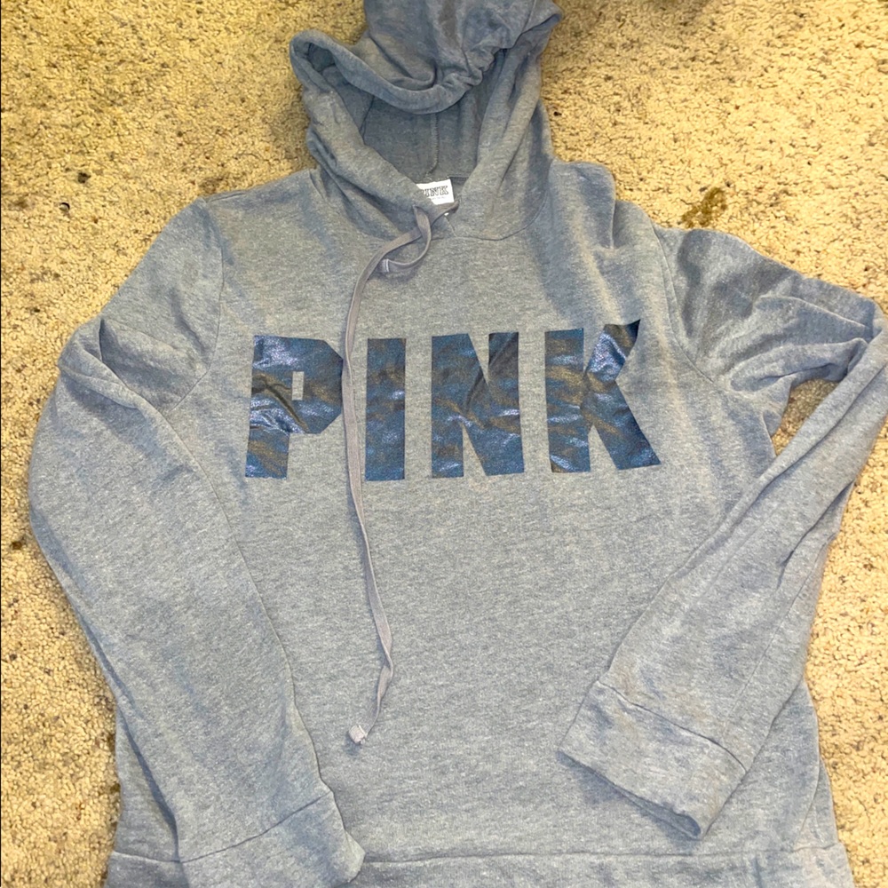 PINK crop hoodie XS
